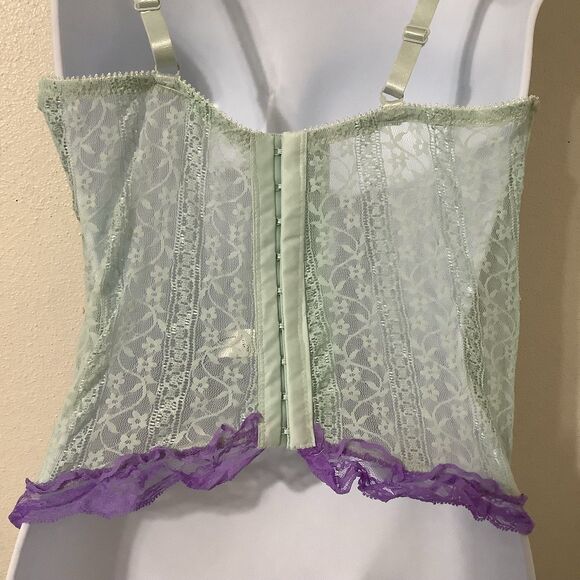 Donna Loren Pastel Blue Regencycore Fairy Feminine Romantic Corset Bustier 34B - Picture 7 of 10